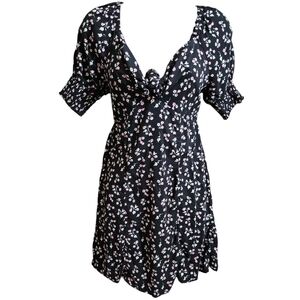Mimi Chica Black Floral Mini Off The Shoulder Dress